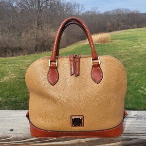 Dooney & Bourke Tan Pebbled Leather Satchel